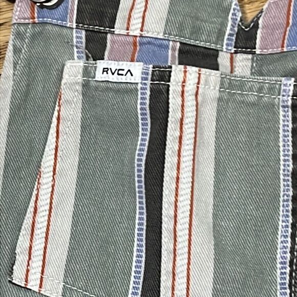 RVCA TOWNHOUSE MULTICOLORED OVERHALLS SIZE XS‎ - Picture 11 of 11